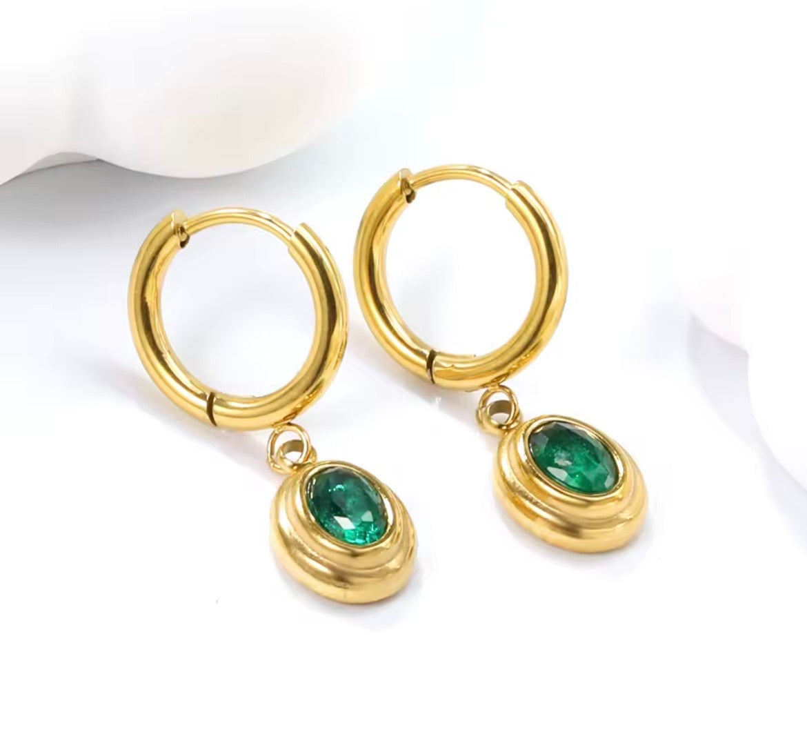 Classic Drop Huggie Earrings