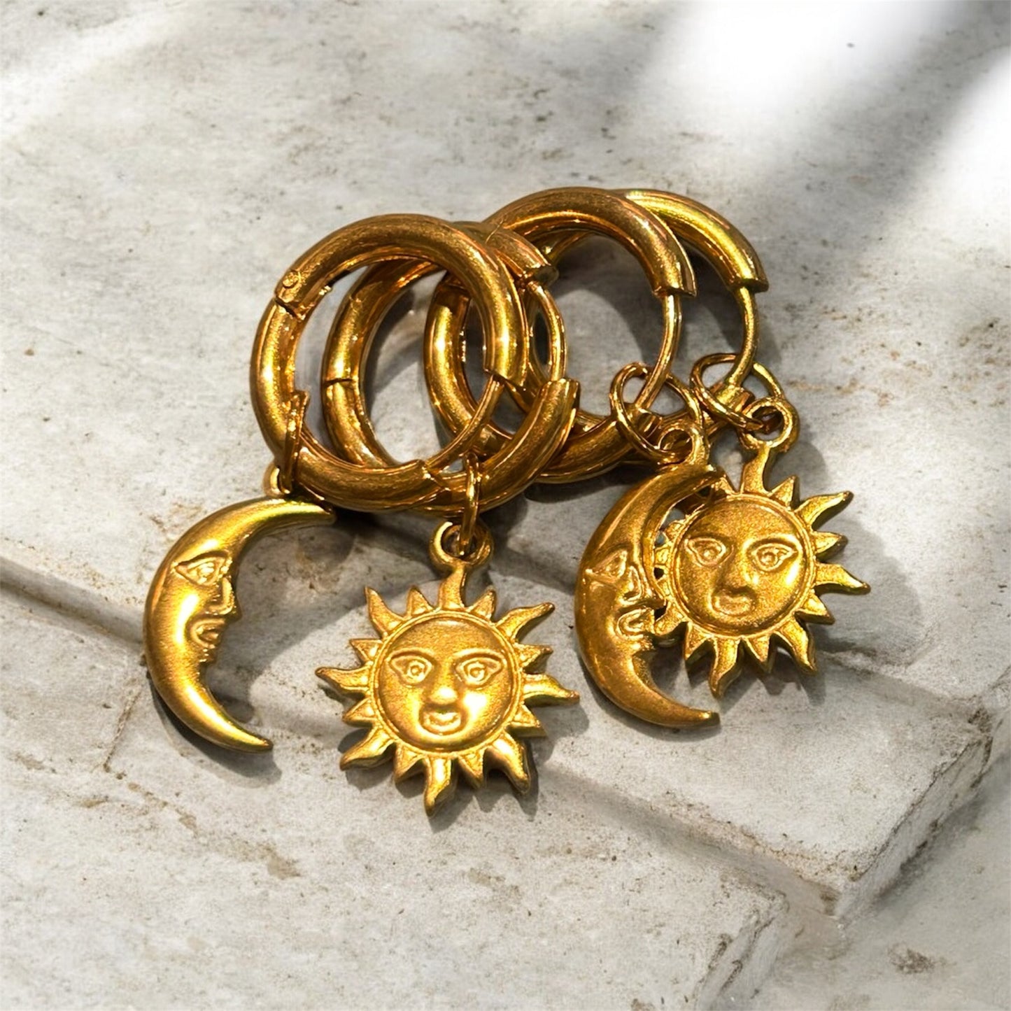 ☀️ Sun & Moon Harmony Hoop Earrings 🌙