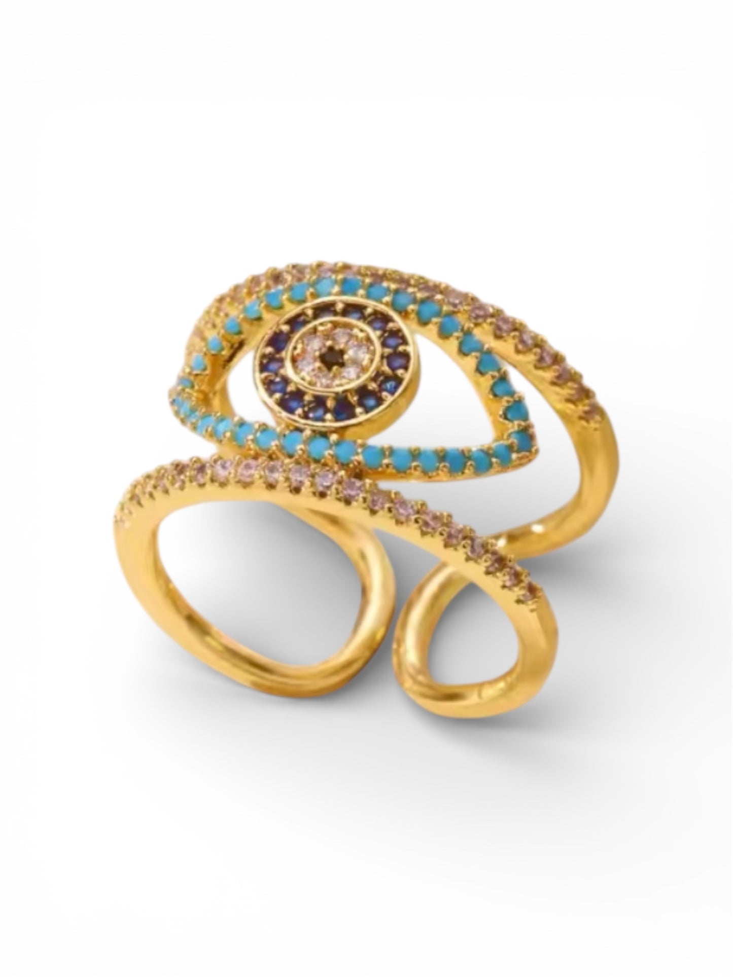 Evil Eye Harmony Adjustable Ring