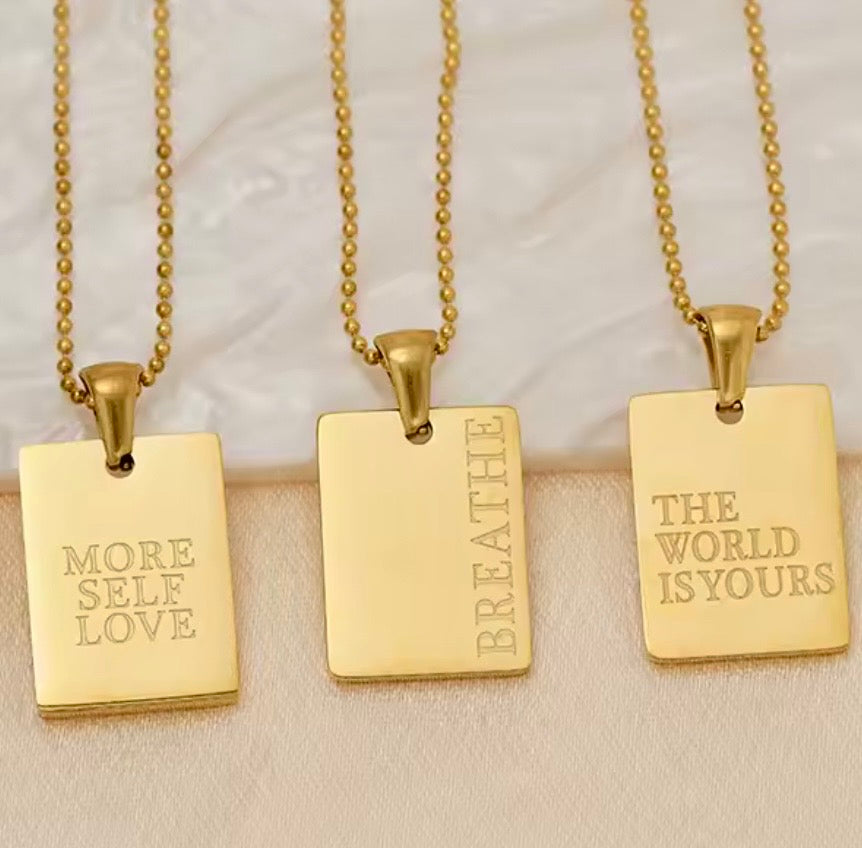 Empower Tag Necklace Collection