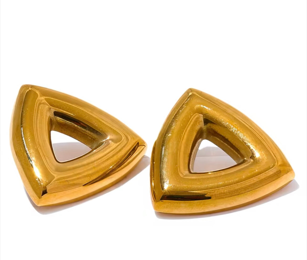 Stainless Steel Gold-Plated Earrings Collection