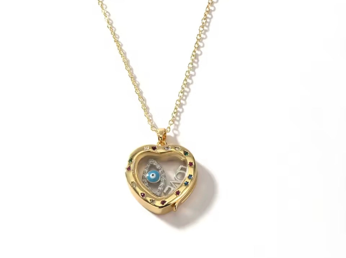 Openable Heart Charm Necklace – Personalised Layered Pendant