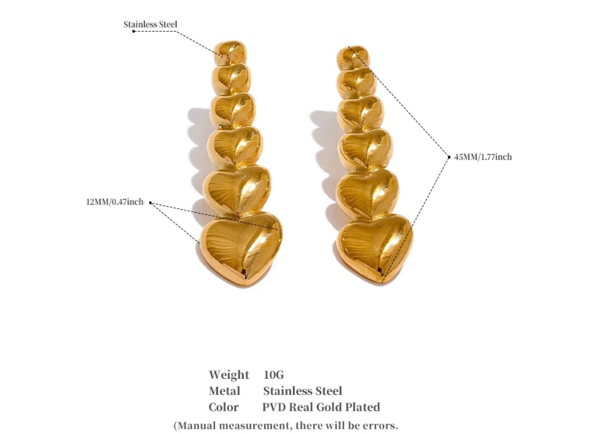 Stainless Steel Gold-Plated Earrings Collection