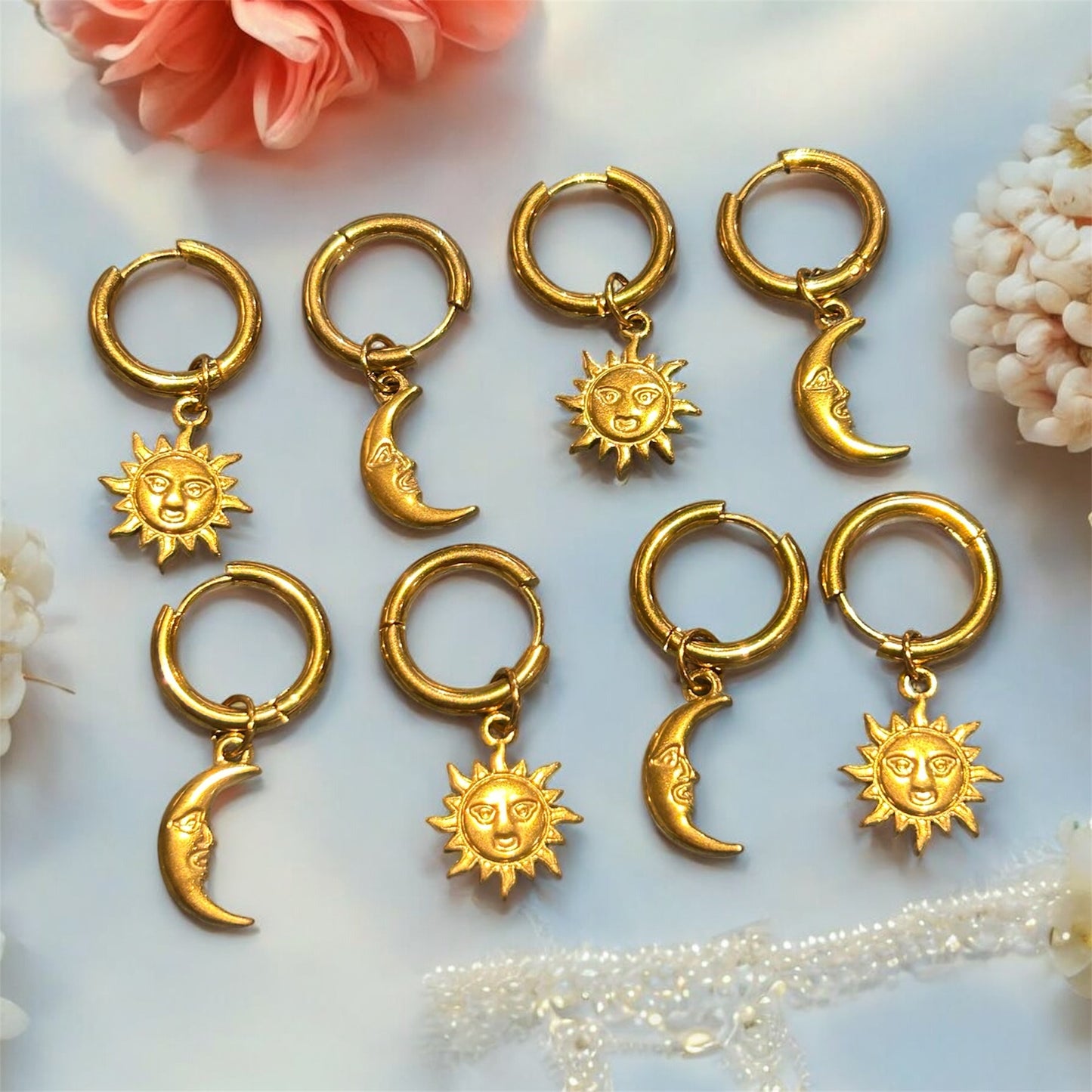 ☀️ Sun & Moon Harmony Hoop Earrings 🌙