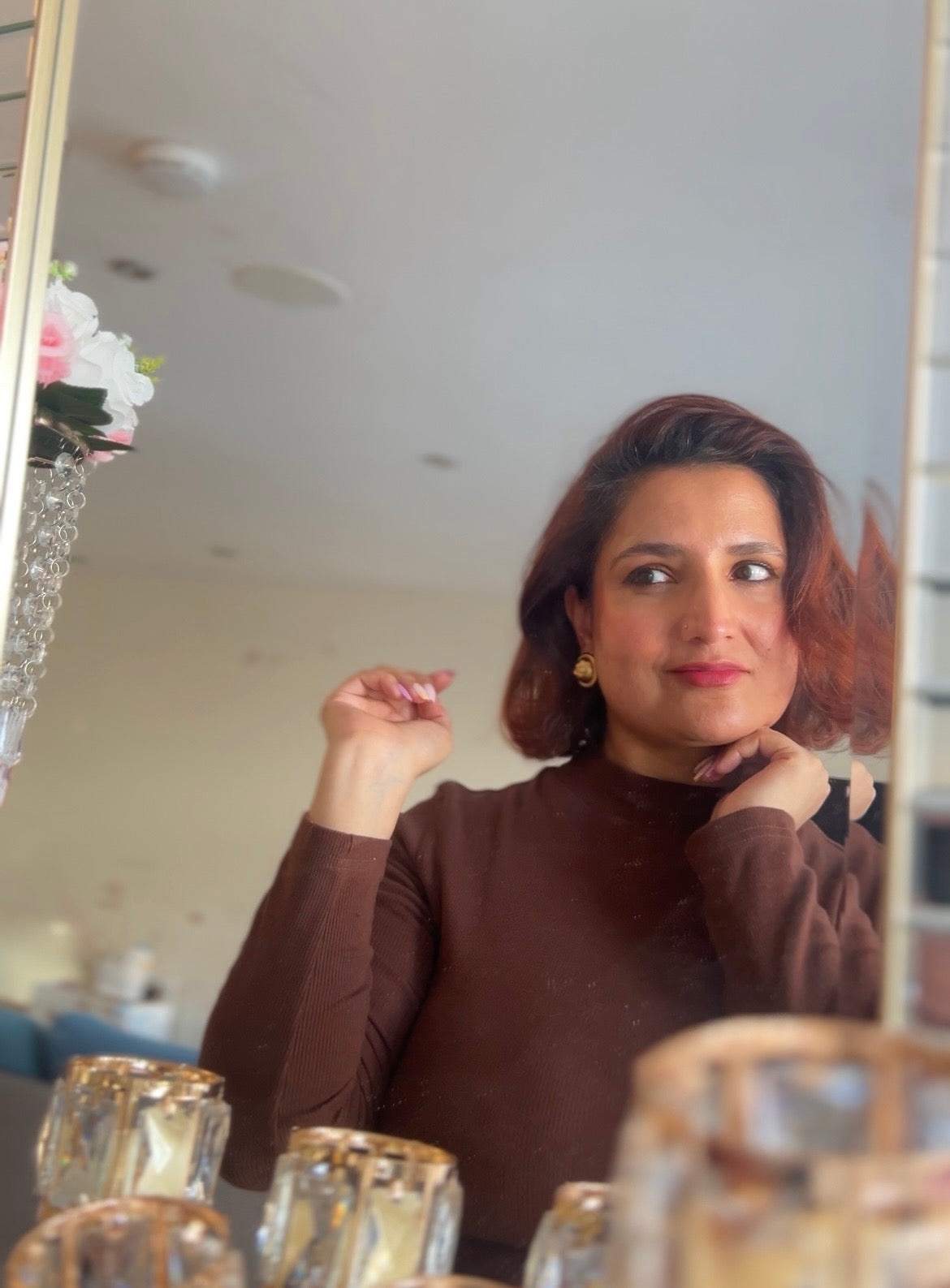 Vintage Serpent Coin Stud Earring