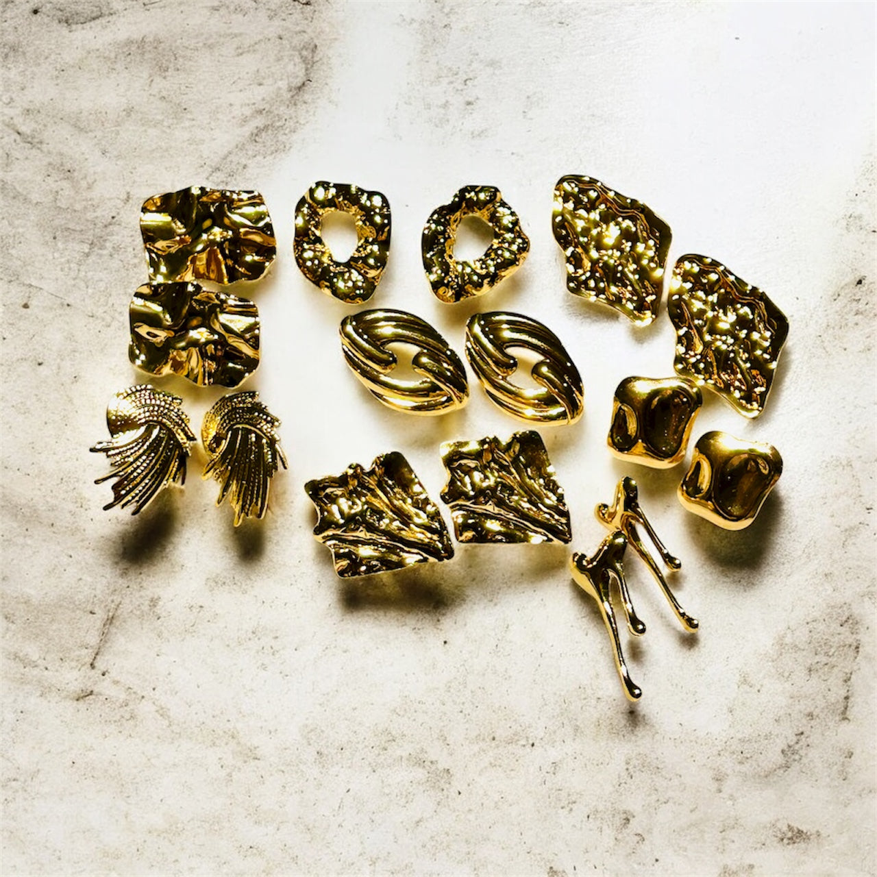 Golden Muse Statement Stud Collection