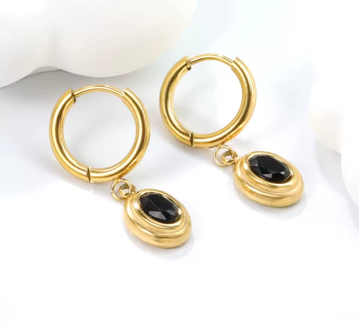 Classic Drop Huggie Earrings