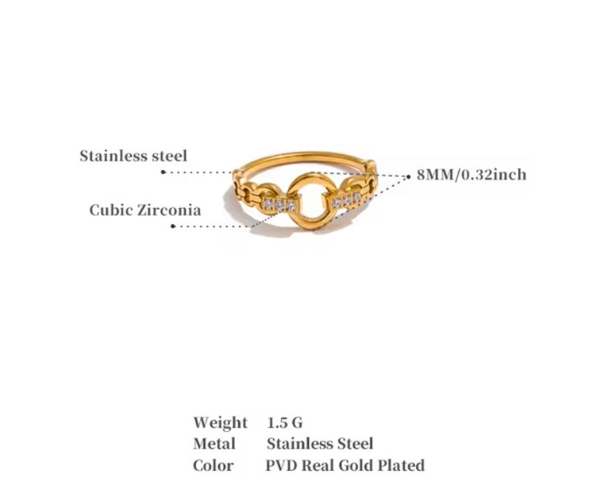 Eterna Link Ring – 18K PVD Gold Plated