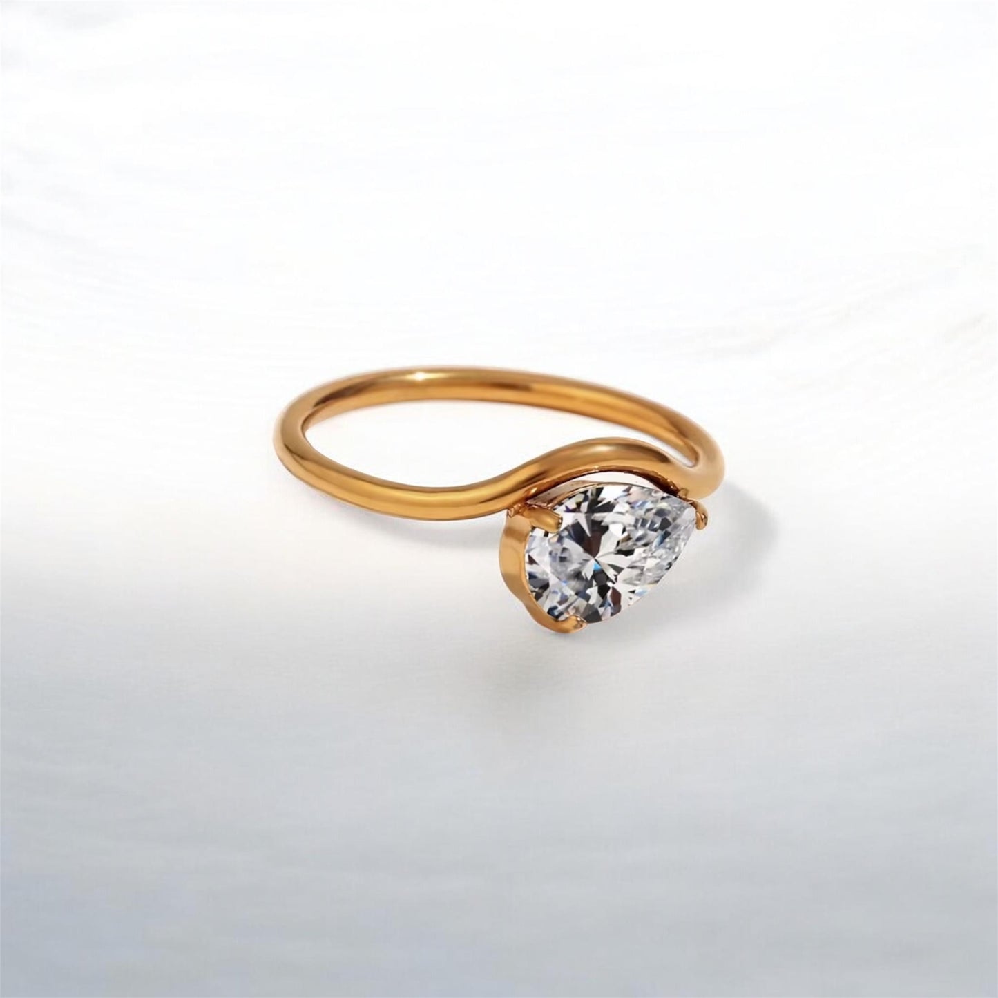 Oval Zircon Birthstone Ring – Size US 8 UK Size P½ to Q