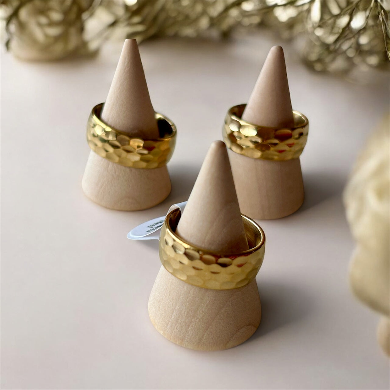 Hammered Gold Band Ring