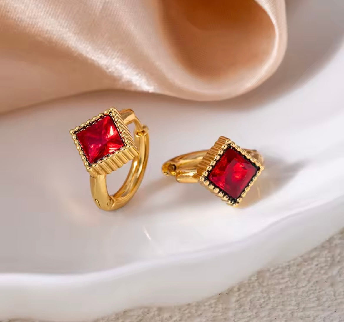 Gem Glow Hoop Earrings