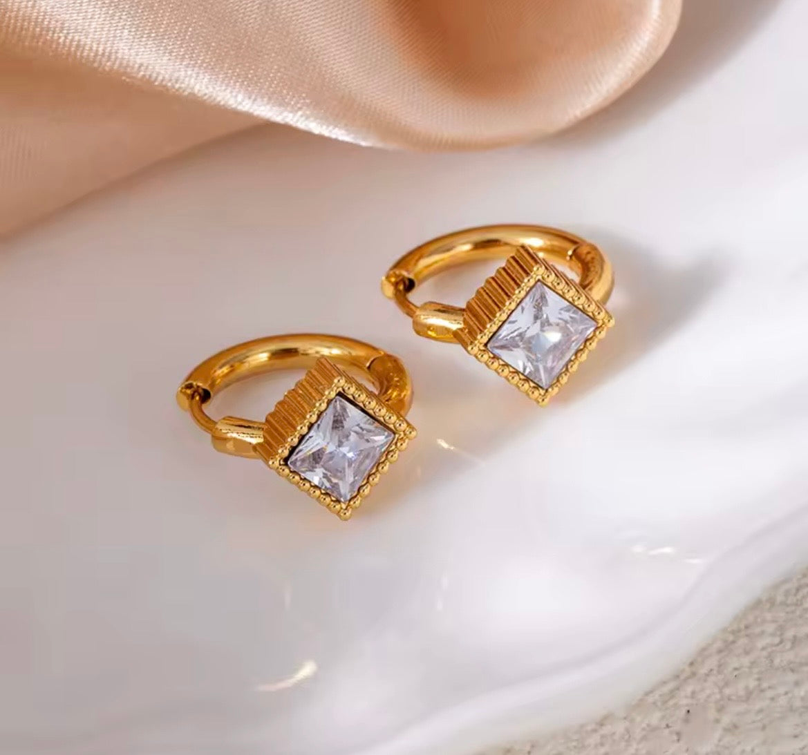 Gem Glow Hoop Earrings