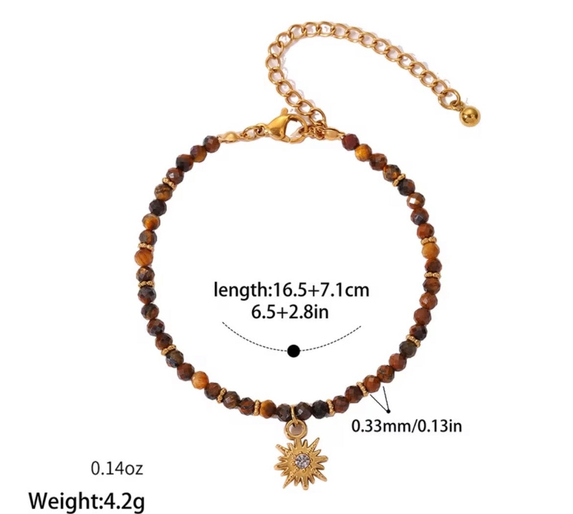 Tiger Eye Sunburst Necklace