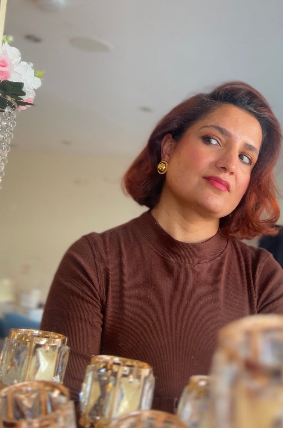 Vintage Serpent Coin Stud Earring