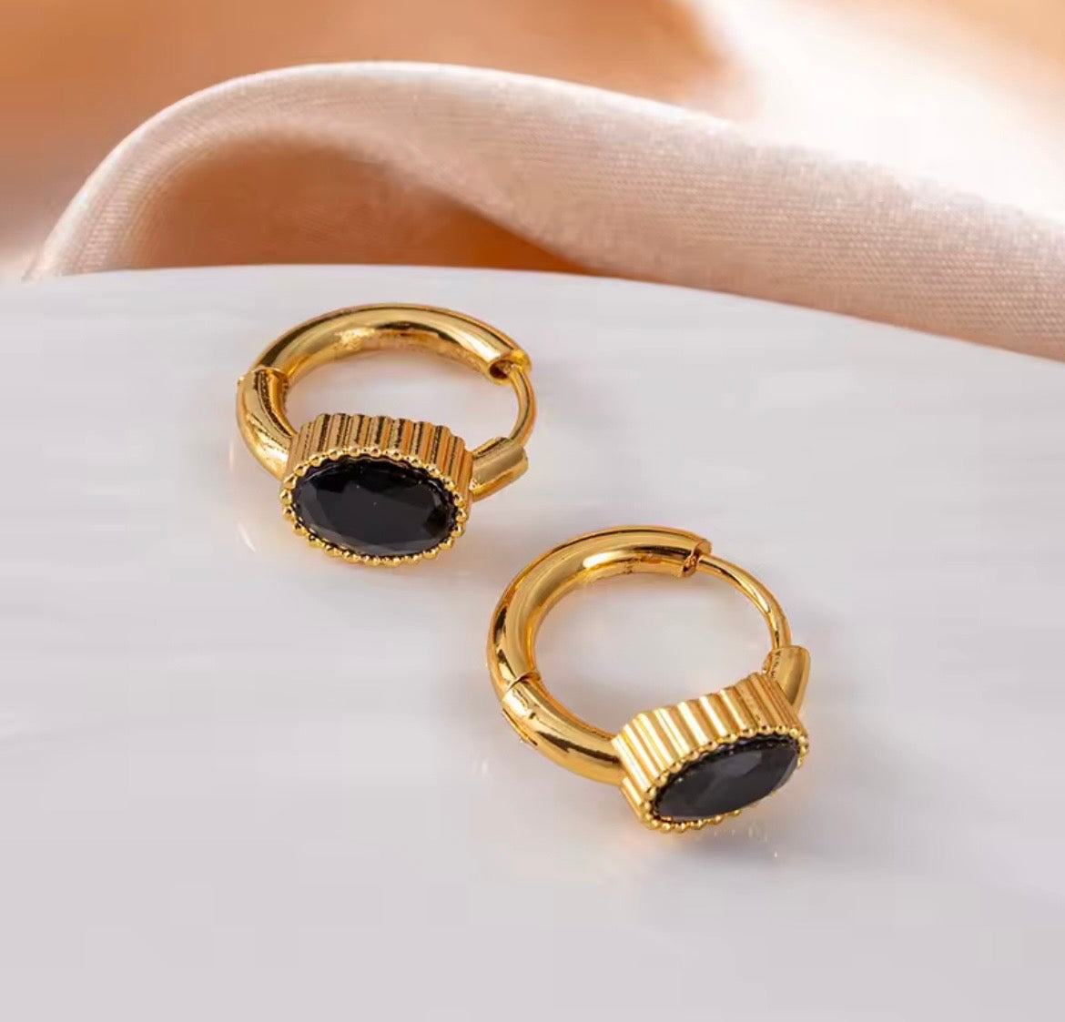 Gem Glow Hoop Earrings