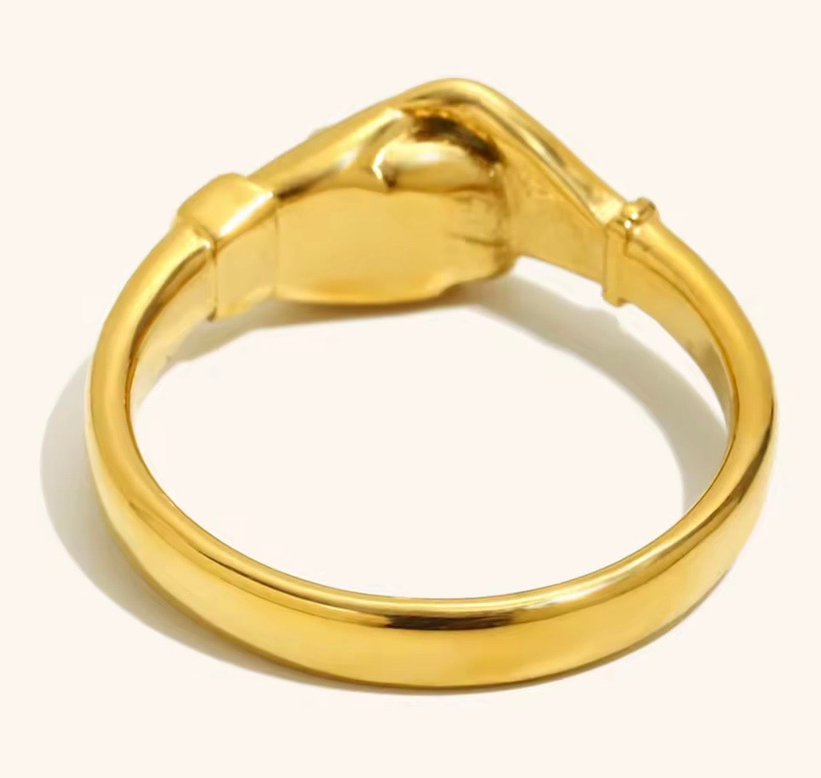 Promise Hand Ring – Gold Stainless Steel