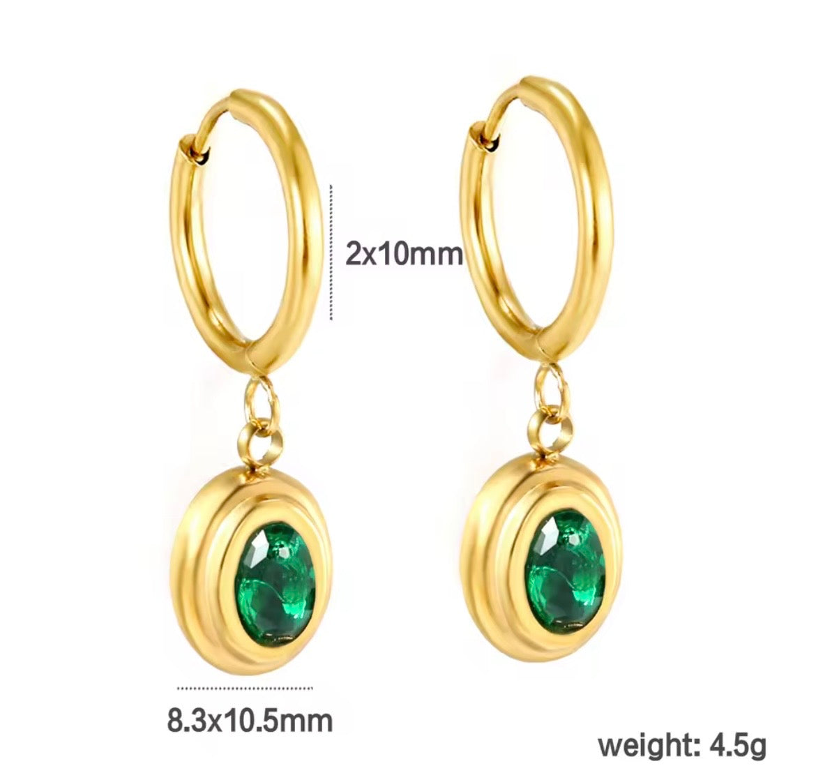 Classic Drop Huggie Earrings