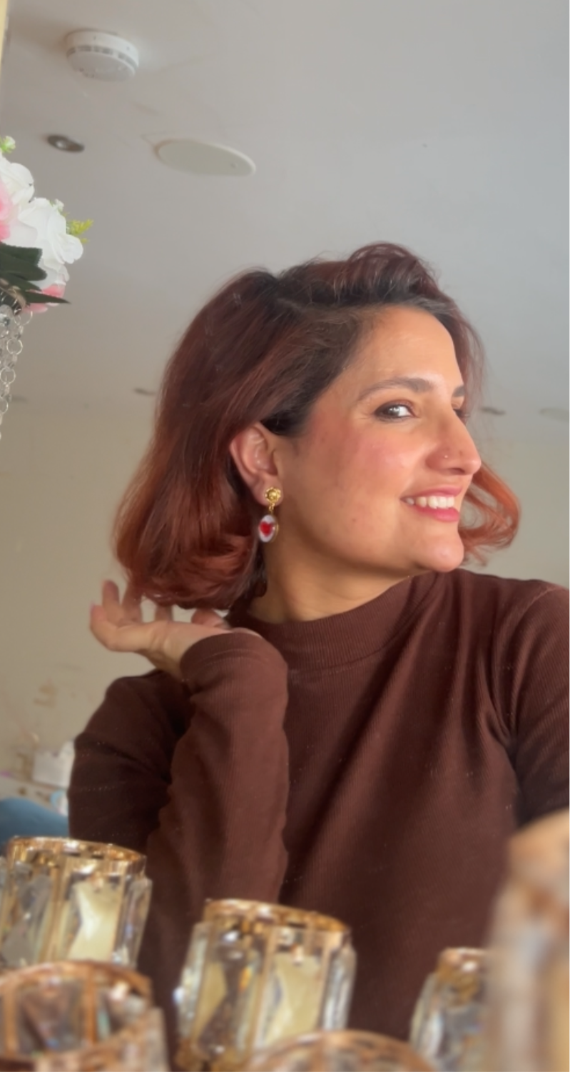 Vintage Heart Cameo Drop Earrings