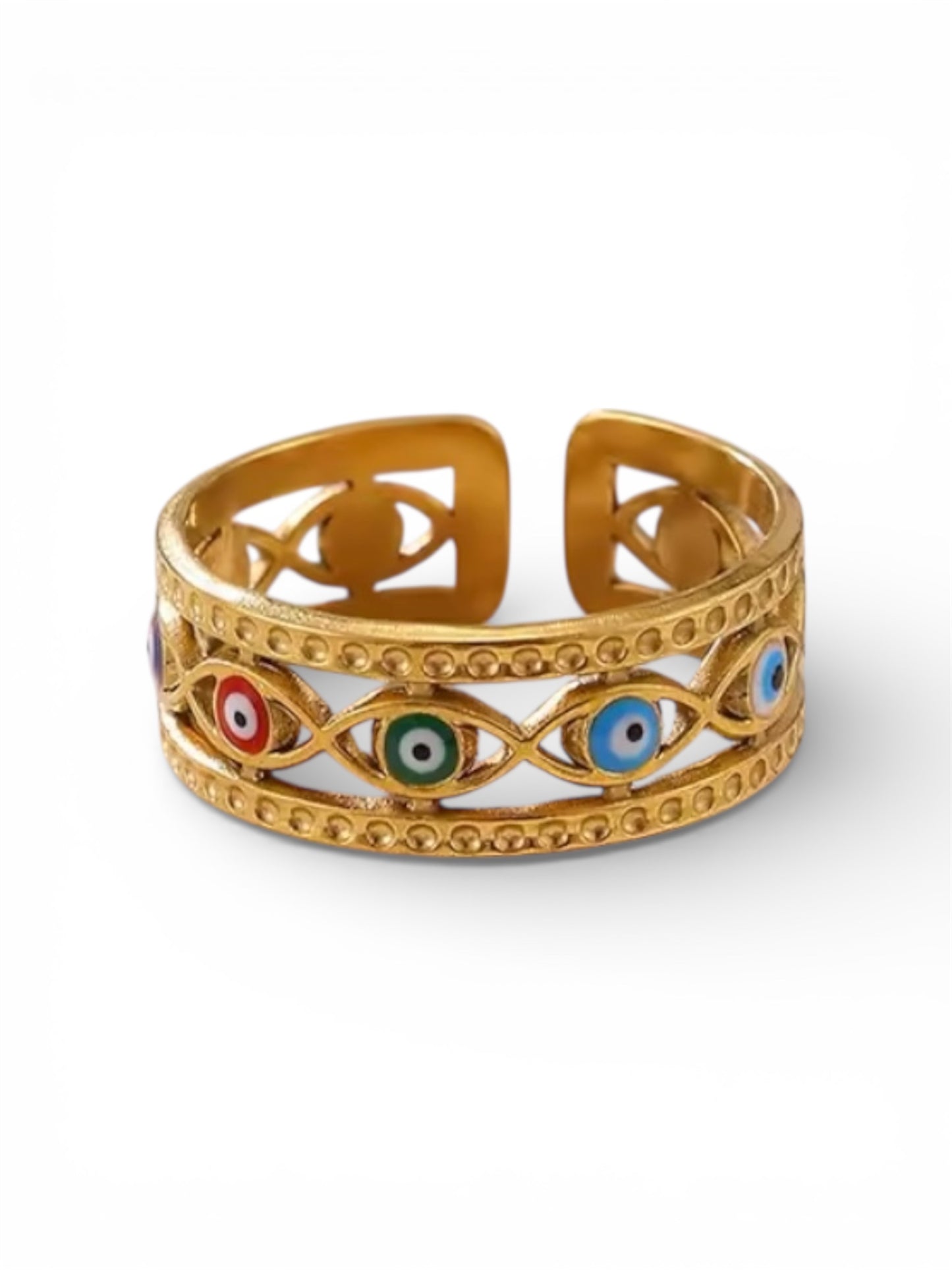 Evil Eye Harmony Adjustable Ring