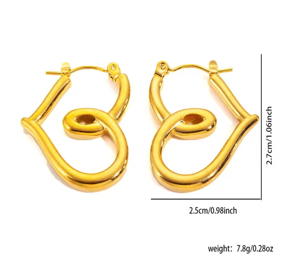 Textured Statement Hoop Earrings – Stainless Steel