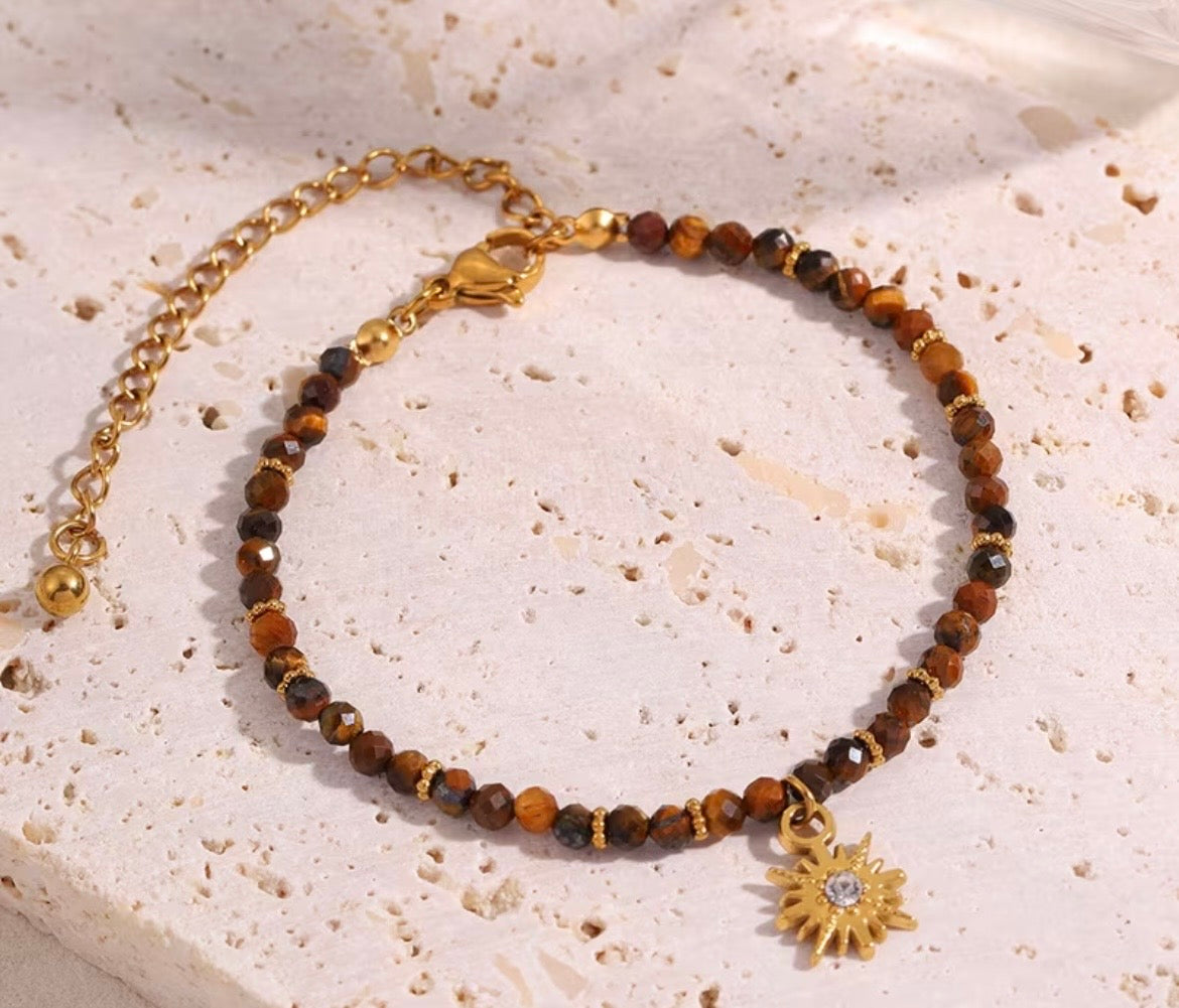 Tiger Eye Sunburst Necklace