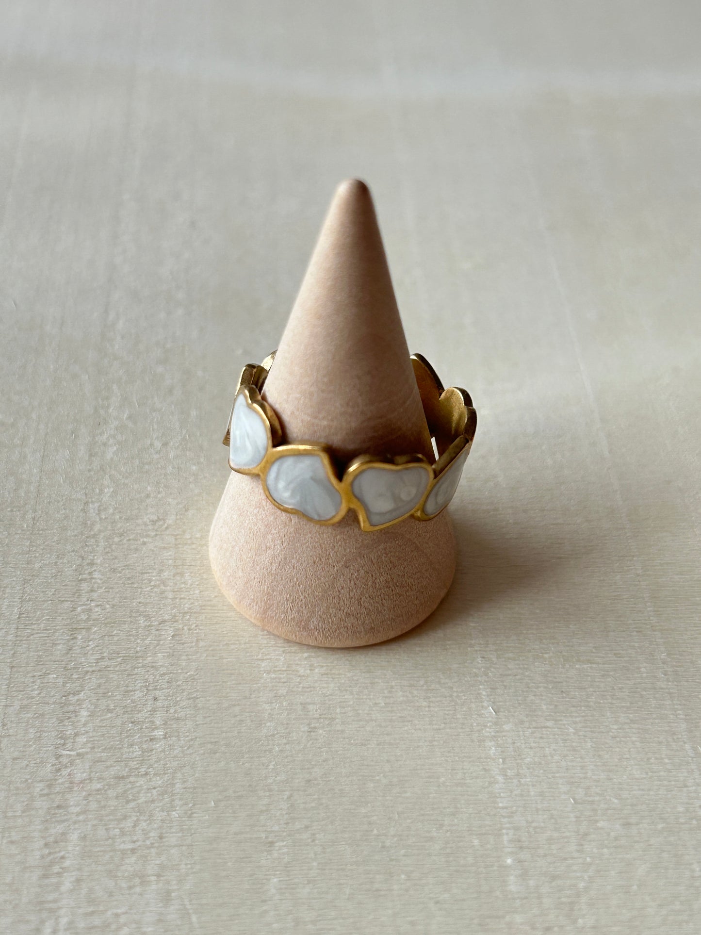 White Resin Adjustable Ring