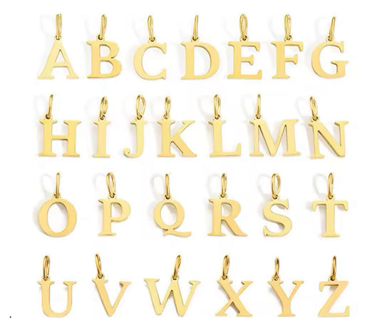 Golden Initial Charm – Necklace, Bracelet & Earring Ready