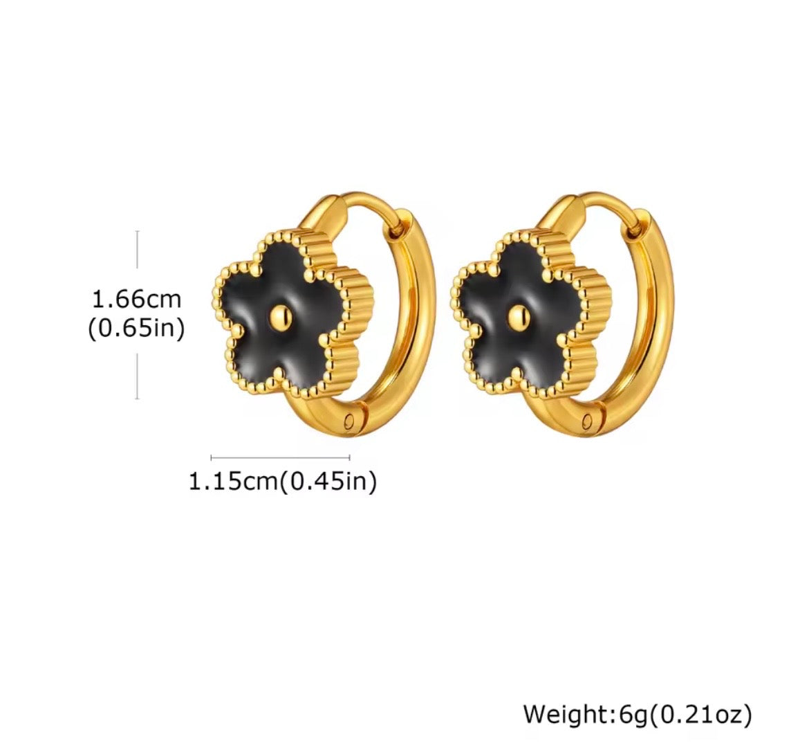 Blossom Luxe Clover Hoop Earrings
