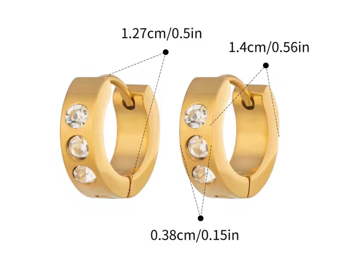 Aurora Spark Hoop Earrings – 18K Gold Plated