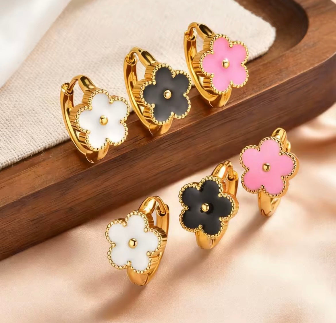 Blossom Luxe Clover Hoop Earrings