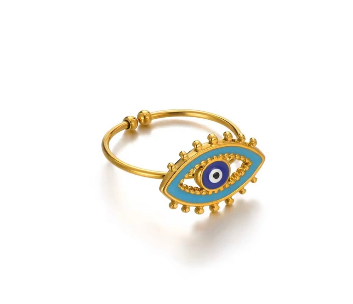 Evil Eye Harmony Adjustable Ring