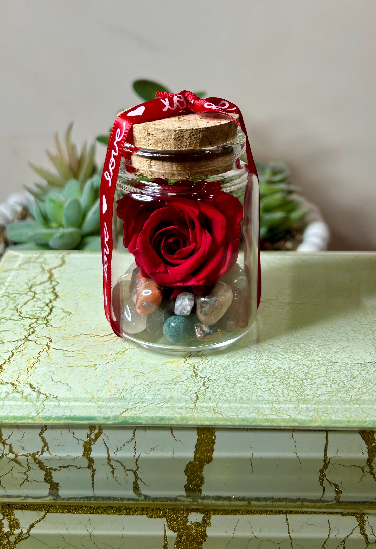 Everlasting Love Mini Rose Keepsake Jar