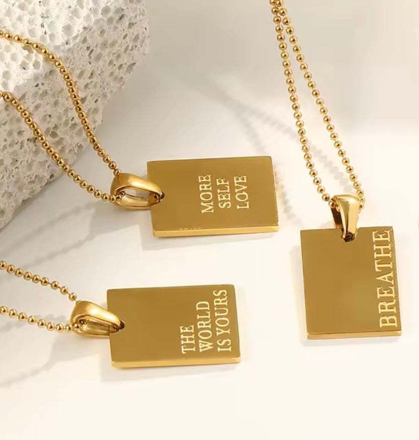 Empower Tag Necklace Collection