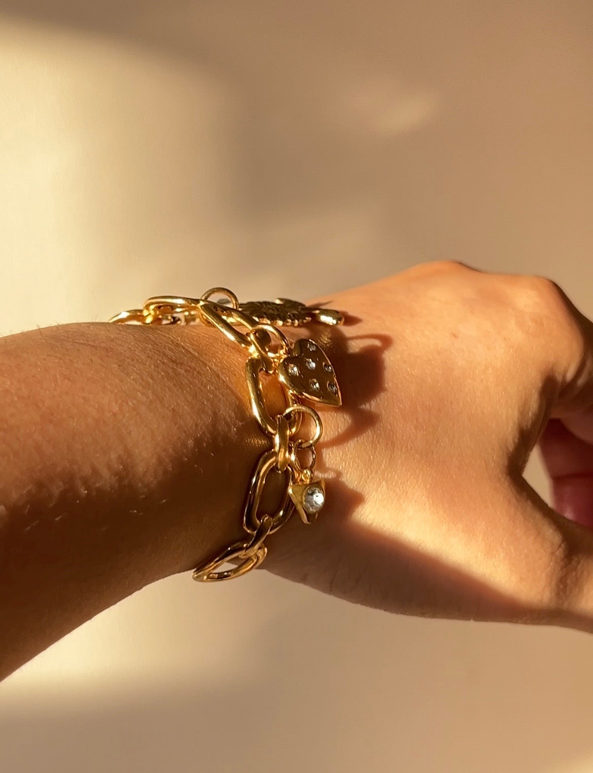 Sunflower Charm Hand Cuff Bracelet