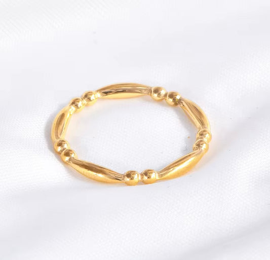 Everyday Twist Bead Stacking Ring