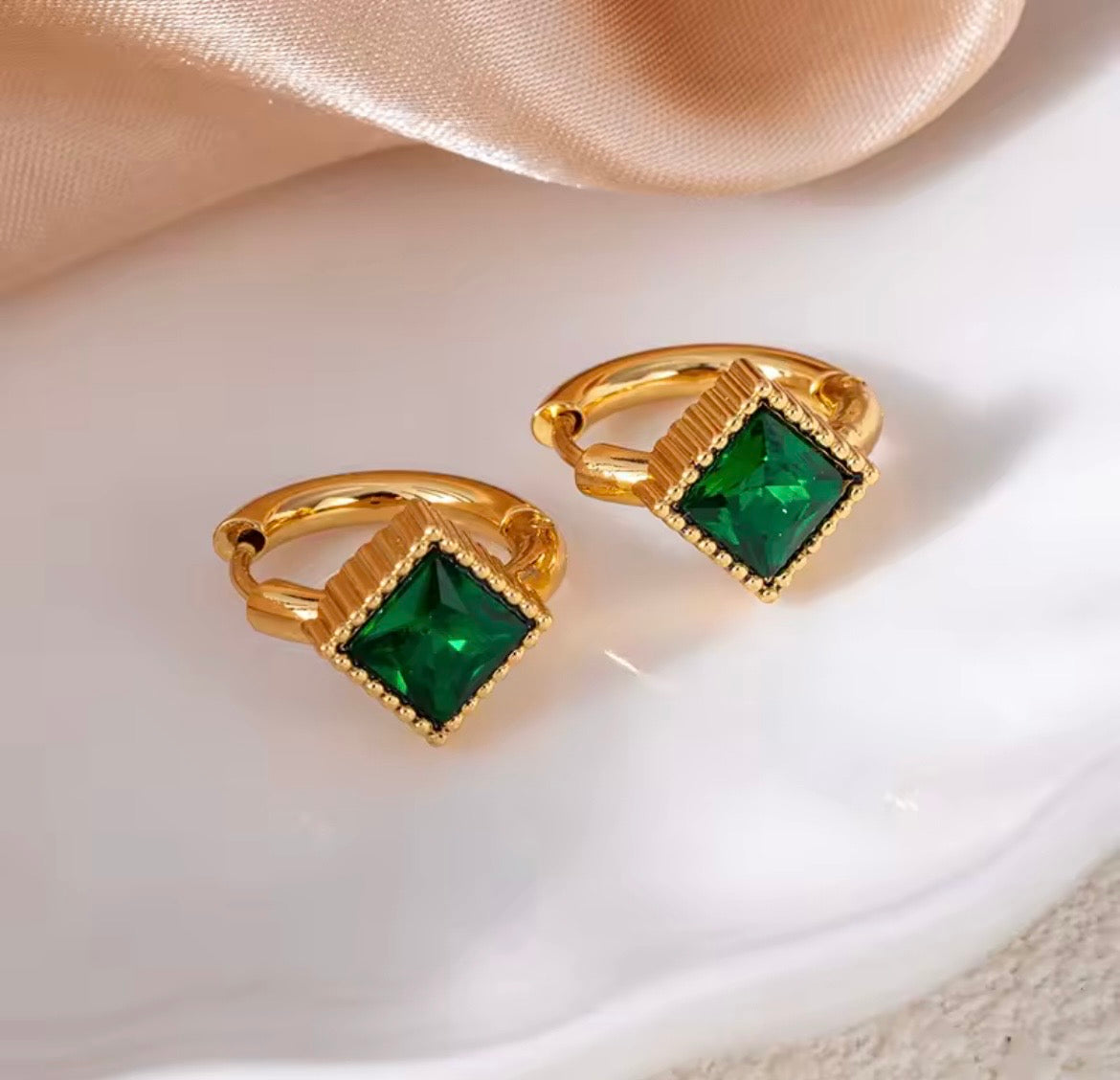 Gem Glow Hoop Earrings