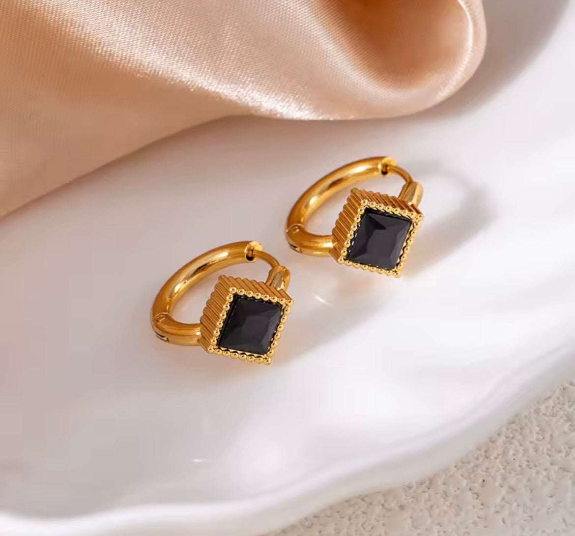 Gem Glow Hoop Earrings