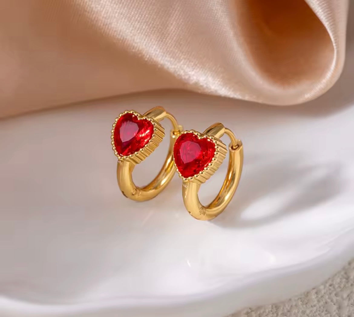 Gem Glow Hoop Earrings