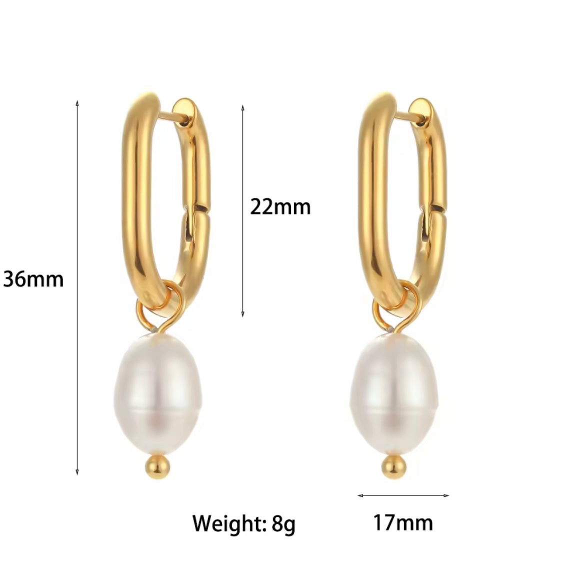 Golden Waterfall Pearl Hoops – Two Elegant Designs