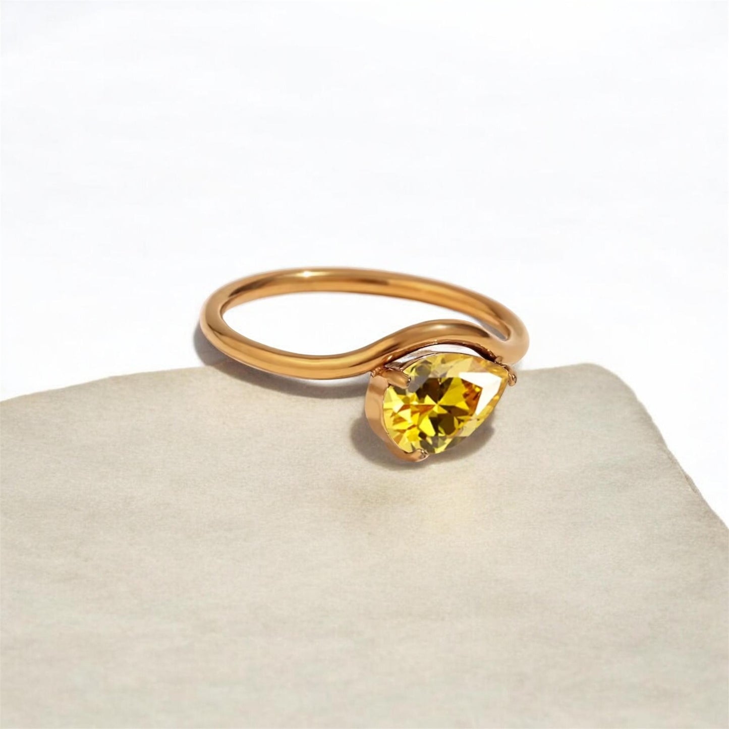 Oval Zircon Birthstone Ring – Size US 8 UK Size P½ to Q