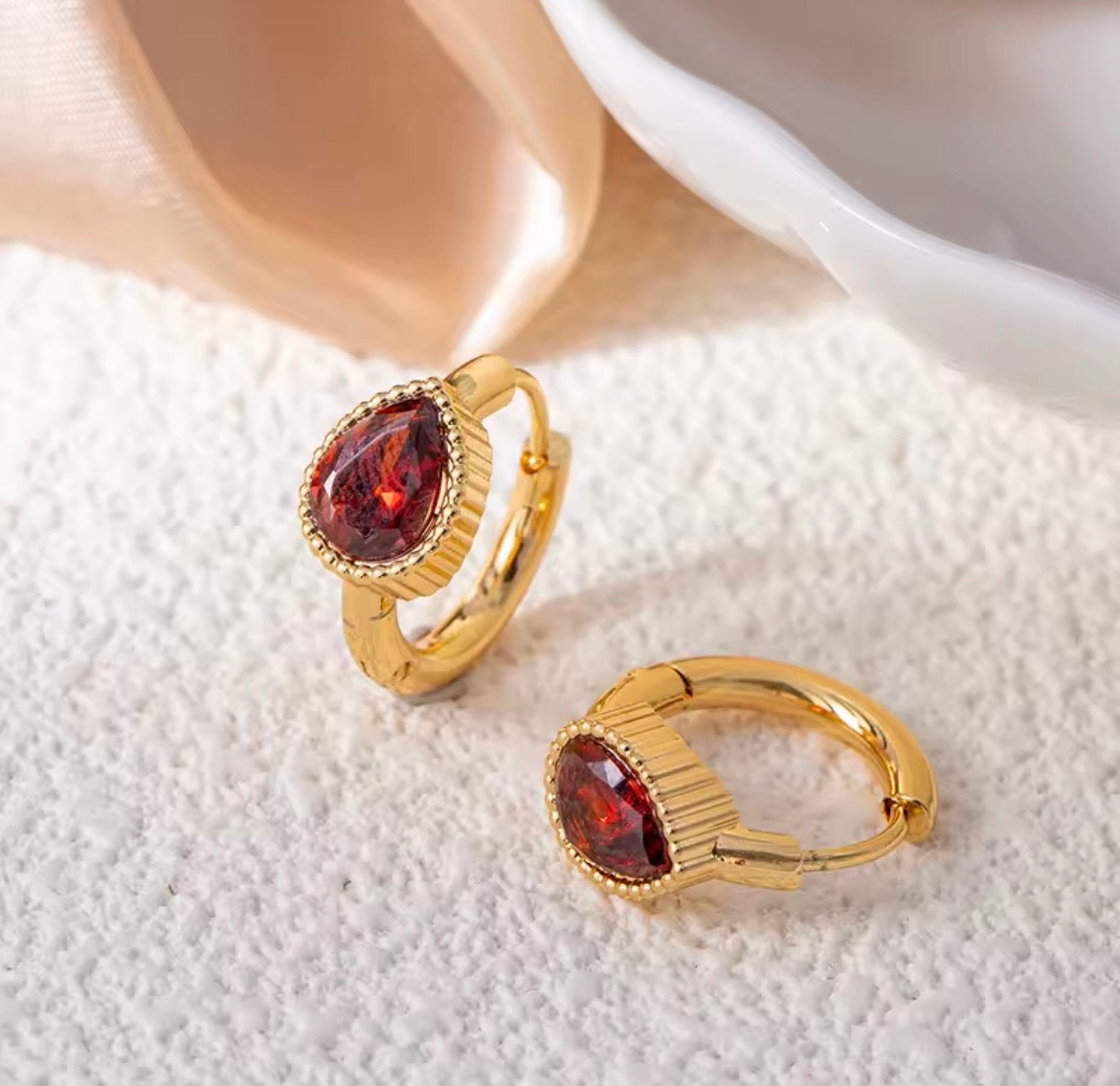 Gem Glow Hoop Earrings