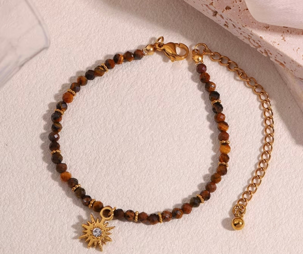 Tiger Eye Sunburst Necklace
