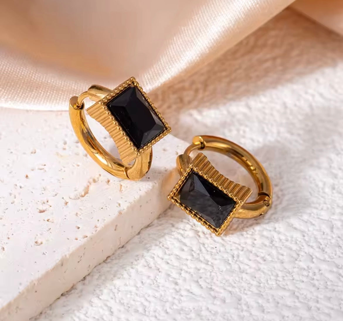 Gem Glow Hoop Earrings