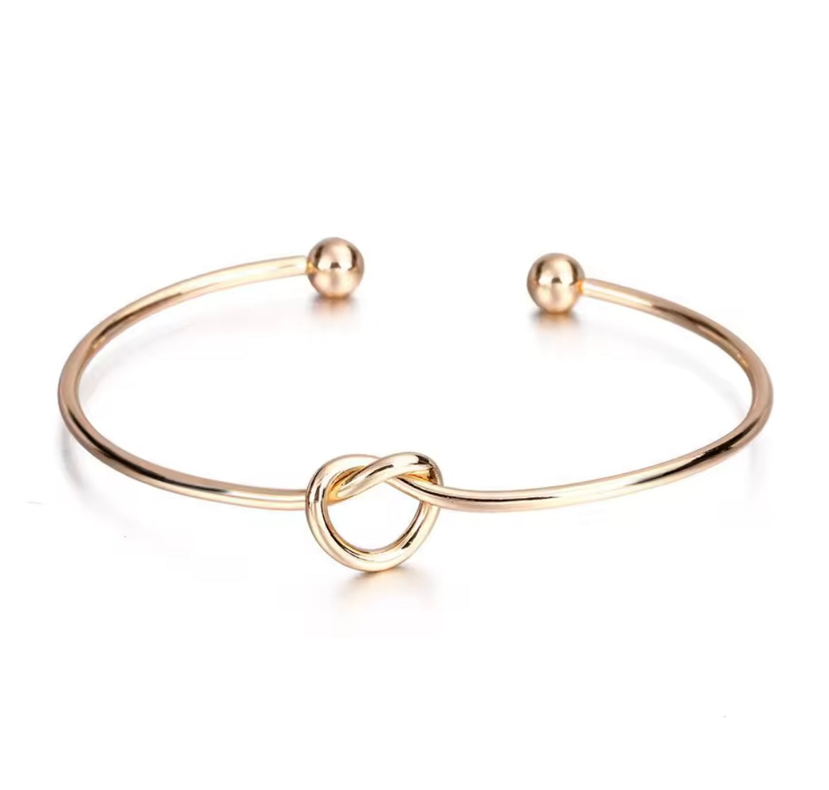 Infinity Knot Open Bangle – Stainless Steel