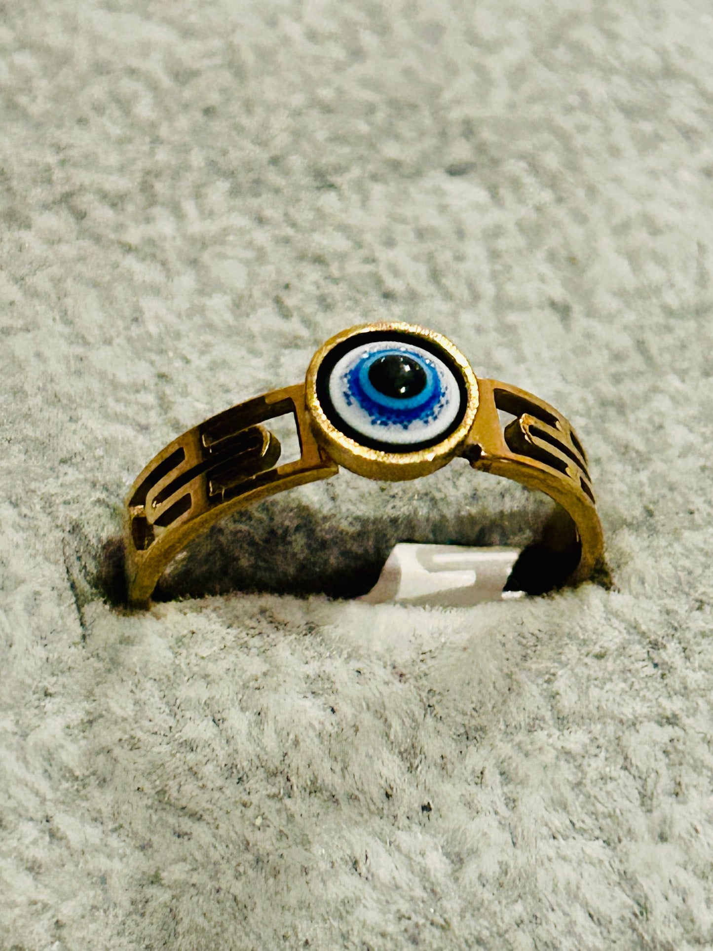Evil Eye Greek Link Ring