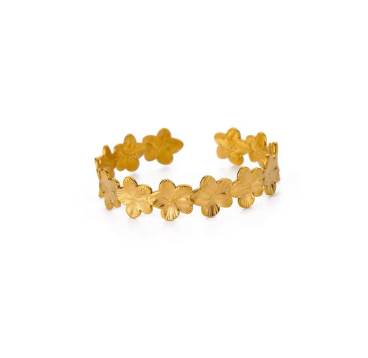Blossom Adjustable Floral Cuff Bracelet