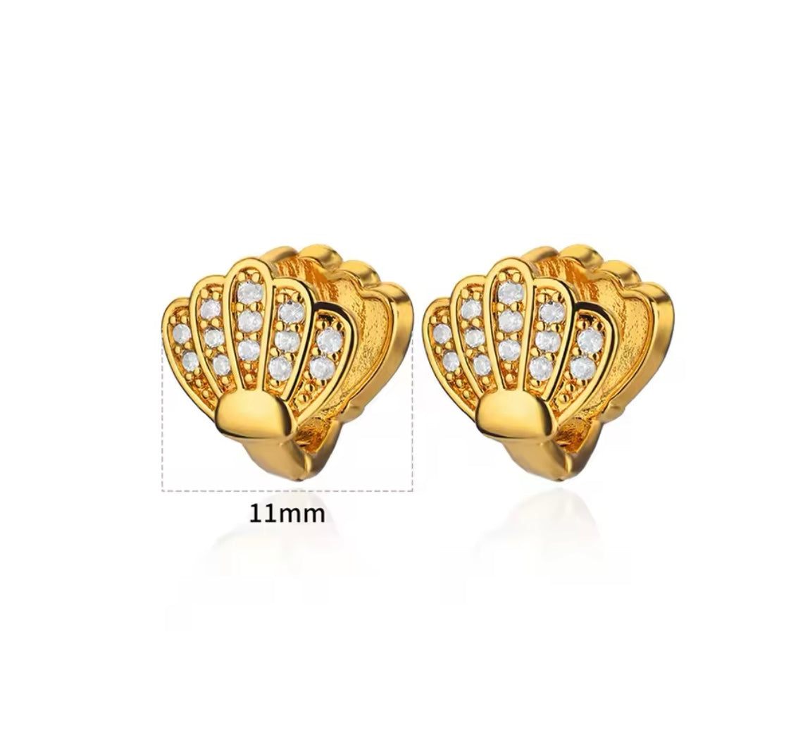 Gold-Plated Stainless Steel Huggie Earrings – Various Designs