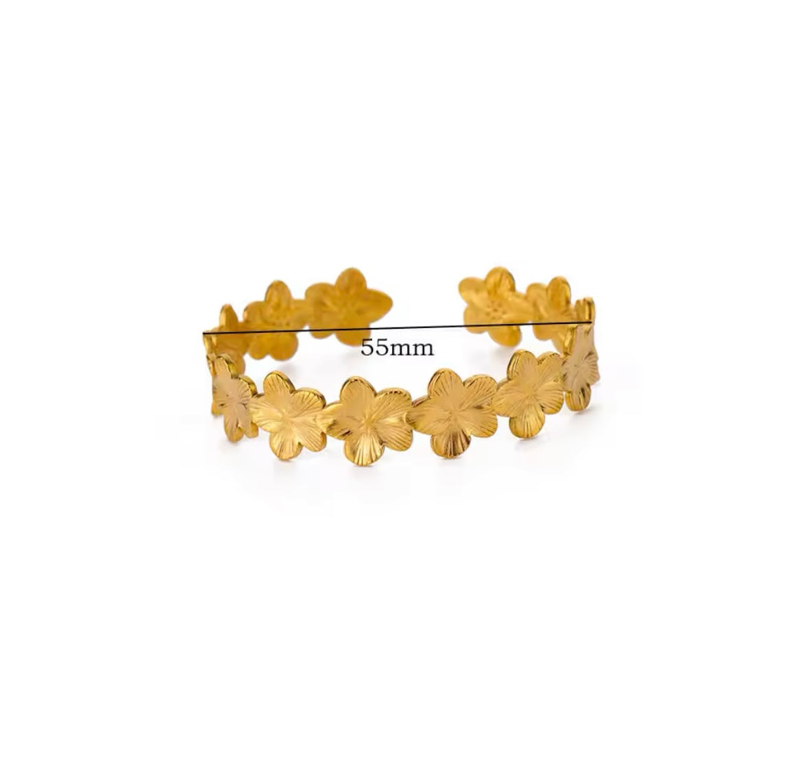 Blossom Adjustable Floral Cuff Bracelet
