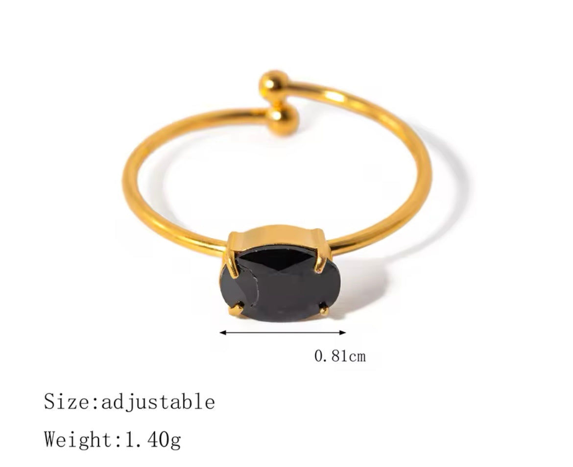 Adjustable Gemstone Rings – 4 Colours
