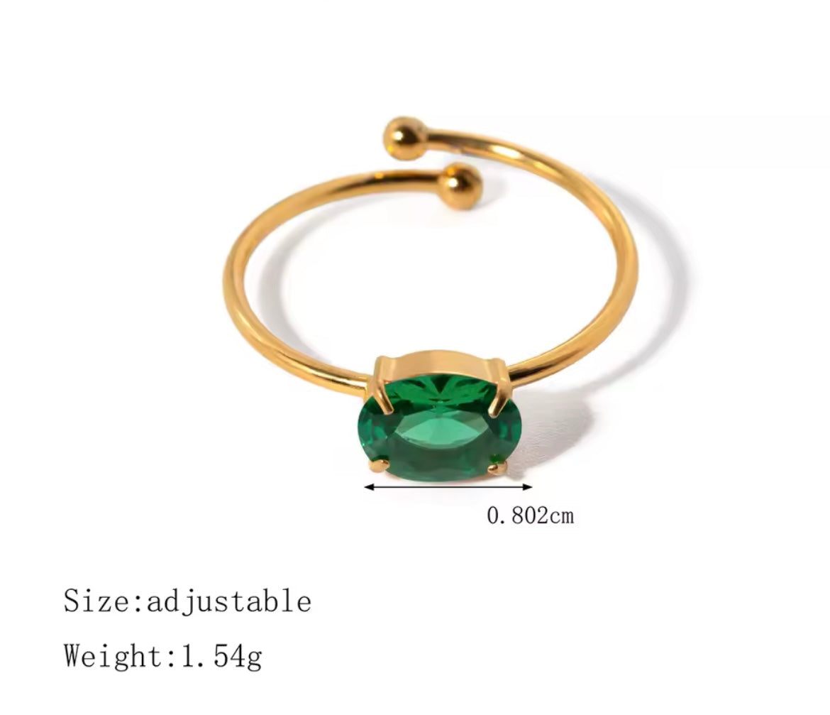 Adjustable Gemstone Rings – 4 Colours